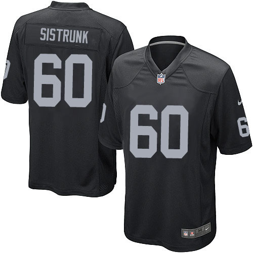 Men's Game Otis Sistrunk Nike Jersey Black Home - #60 NFL Oakland Raiders